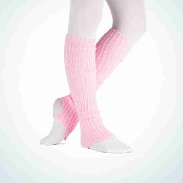 Zalm roze Rumpf tot de knie beenwarmers 60 cm