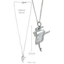 Alista Dancer Basics  Alista Ballerina Ketting met Zilverkleurig Strass