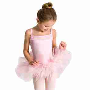 Capezio Meisjes Tutu Balletpakje met Ruche Hals 11307C